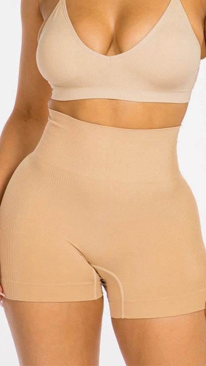 Embrace your best self with our Nude Seam Shaping Shorts! Crafted