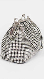 Silver Rhinestone Bucket Bag