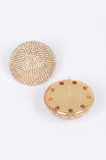 Rhinestone Round Stud Earring