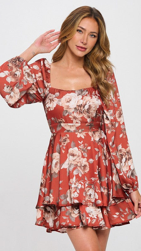 Floral Long Sleeve Dress