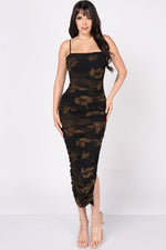 Lurex Glitter Mesh Midi Dress