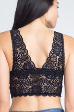 Black Seamless Lace Bralette